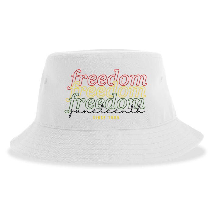 Freedom Juneteenth Since 1865 Sustainable Bucket Hat