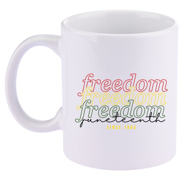 Freedom Juneteenth Since 1865 11oz C Handle Ceramic Mug