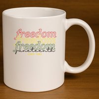 Freedom Juneteenth Since 1865 11oz C Handle Ceramic Mug