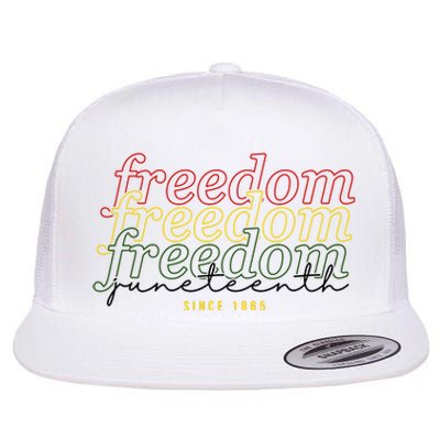 Freedom Juneteenth Since 1865 Flat Bill Trucker Hat