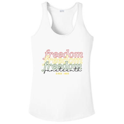 Freedom Juneteenth Since 1865 Ladies PosiCharge Competitor Racerback Tank