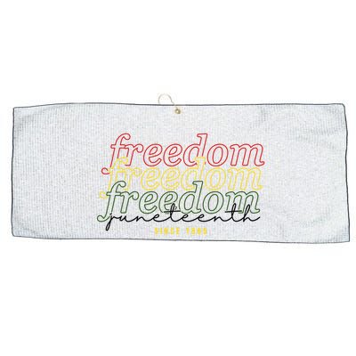 Freedom Juneteenth Since 1865 Large Microfiber Waffle Golf Towel