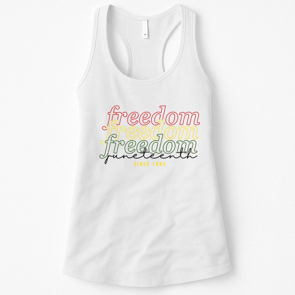 Freedom Juneteenth Since 1865 Womens Tank Top