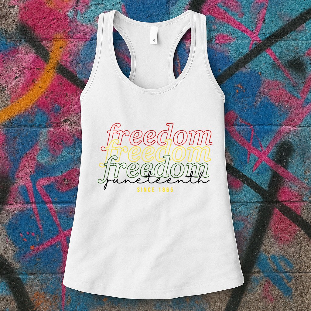 Freedom Juneteenth Since 1865 Womens Tank Top