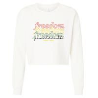 Freedom Juneteenth Since 1865 Cropped Pullover Crew