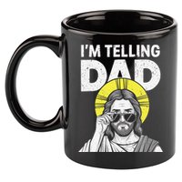 Funny Jesus Saying Im Telling Dad 11oz C Handle Ceramic Mug