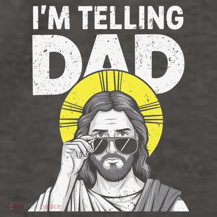 Funny Jesus Saying Im Telling Dad Vector Backpack