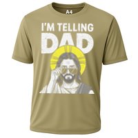 Funny Jesus Saying Im Telling Dad Cooling Performance Crew T-Shirt