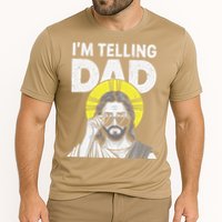 Funny Jesus Saying Im Telling Dad Cooling Performance Crew T-Shirt