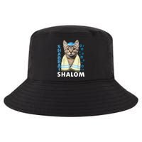 Funny Jewish Shabbat Shalom Cute Cat With Kippah Cool Comfort Performance Bucket Hat