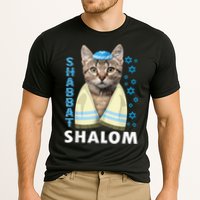 Funny Jewish Shabbat Shalom Cute Cat With Kippah Cooling Performance Crew T-Shirt
