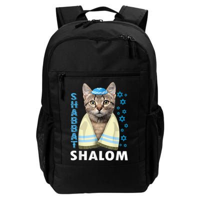 Funny Jewish Shabbat Shalom Cute Cat With Kippah Backpack