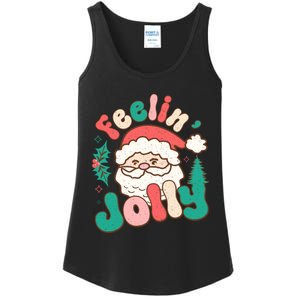 Feelin Jolly Santa Claus Graphic Ladies Essential Tank