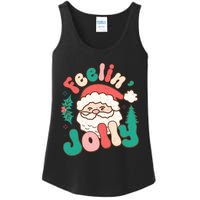 Feelin Jolly Santa Claus Graphic Ladies Essential Tank