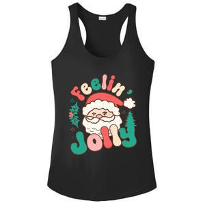 Feelin Jolly Santa Claus Graphic Ladies PosiCharge Competitor Racerback Tank