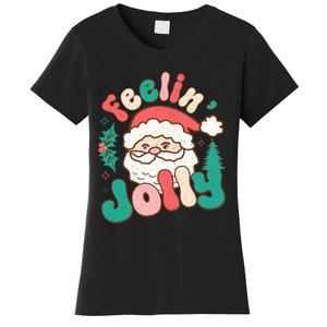 Feelin Jolly Santa Claus Graphic Women's T-Shirt