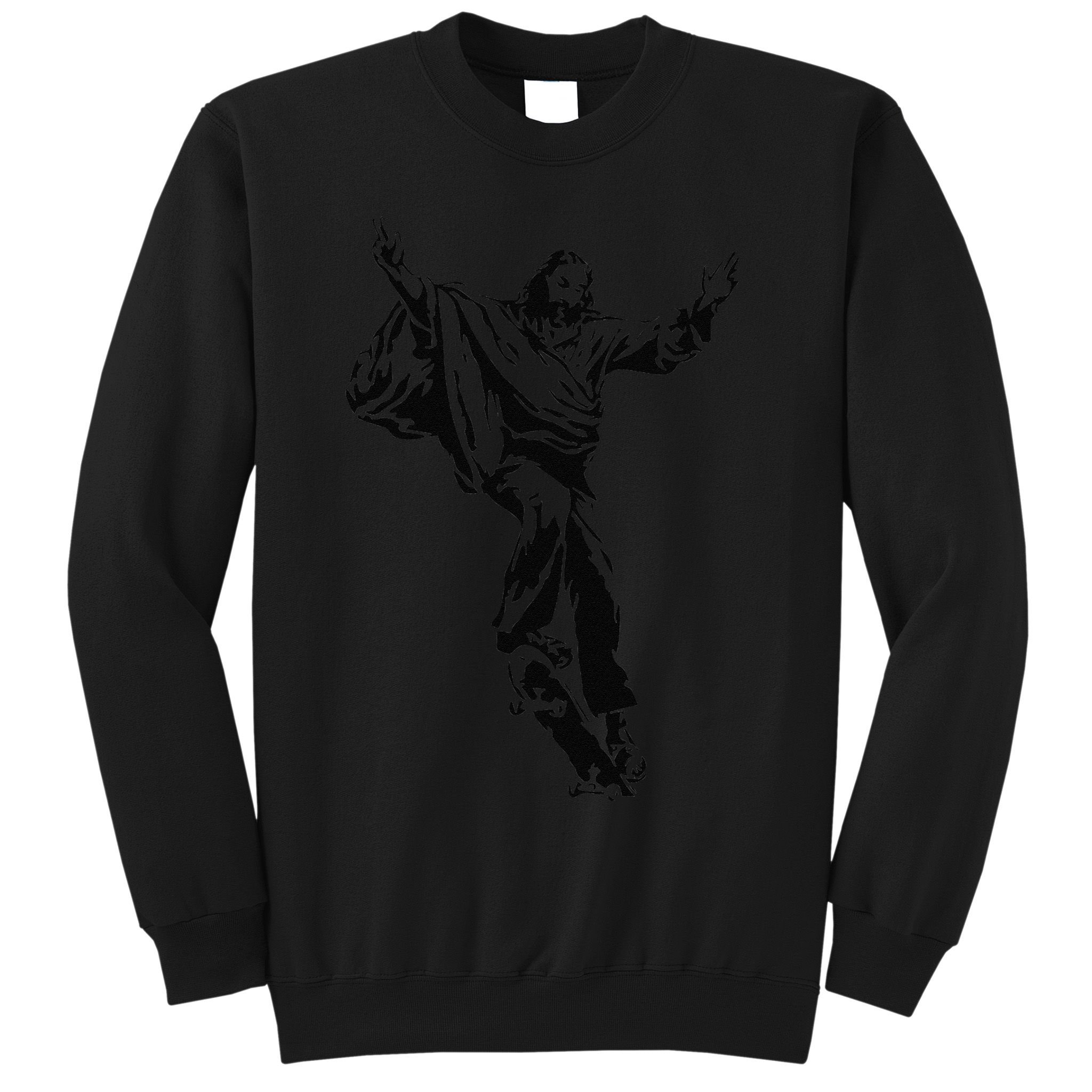 Funny Jesus Skateboarding Skater And Skateboard Jesus Design Sweatshirt