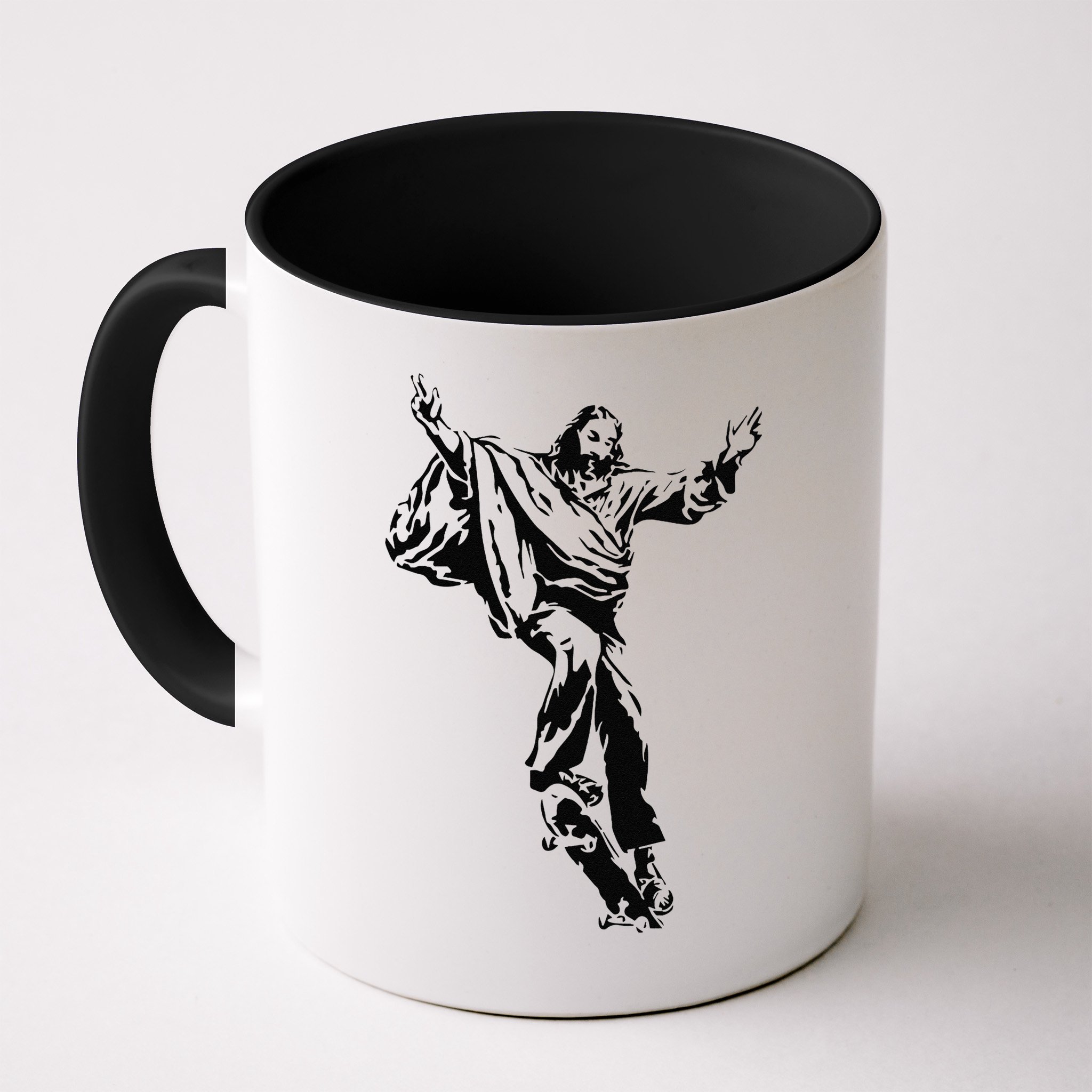 Funny Jesus Skateboarding Skater And Skateboard Jesus Design Mug
