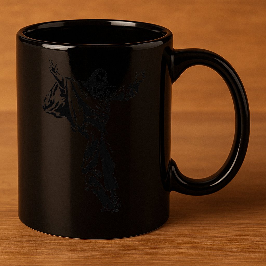 Funny Jesus Skateboarding Skater And Skateboard Jesus Design 11oz C Handle Ceramic Mug