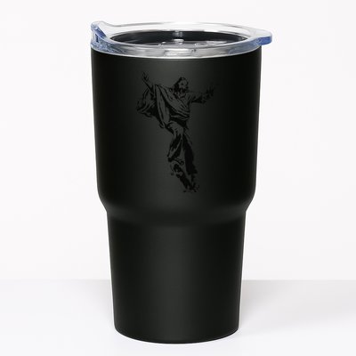Funny Jesus Skateboarding Skater And Skateboard Jesus Design Tumbler