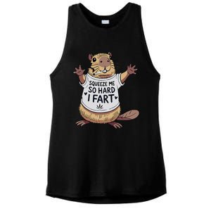 Funny Joke Squeeze Me So Hard I Fart Ladies PosiCharge Tri-Blend Wicking Tank