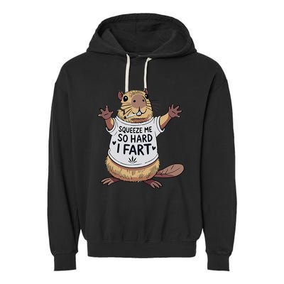 Funny Joke Squeeze Me So Hard I Fart Garment-Dyed Fleece Hoodie