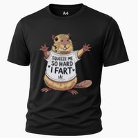 Funny Joke Squeeze Me So Hard I Fart Cooling Performance Crew T-Shirt