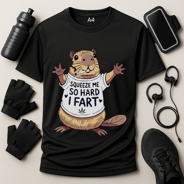 Funny Joke Squeeze Me So Hard I Fart Cooling Performance Crew T-Shirt