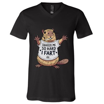 Funny Joke Squeeze Me So Hard I Fart V-Neck T-Shirt