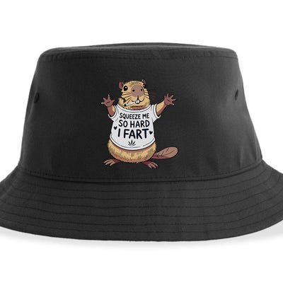 Funny Joke Squeeze Me So Hard I Fart Sustainable Bucket Hat