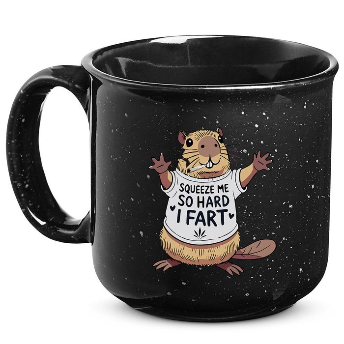 Funny Joke Squeeze Me So Hard I Fart 15oz Campfire Ceramic Mug