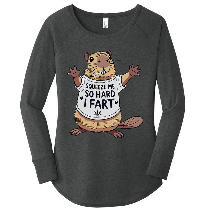 Funny Joke Squeeze Me So Hard I Fart Women's Perfect Tri Tunic Long Sleeve Shirt