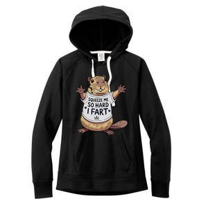 Funny Joke Squeeze Me So Hard I Fart Women's Fleece Hoodie