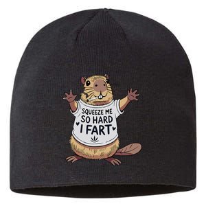 Funny Joke Squeeze Me So Hard I Fart Sustainable Beanie