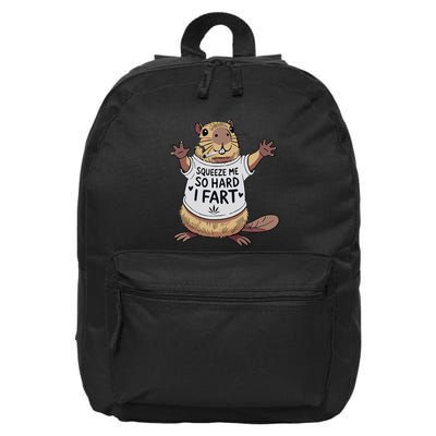 Funny Joke Squeeze Me So Hard I Fart 16 in Basic Backpack