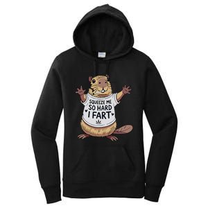 Funny Joke Squeeze Me So Hard I Fart Women's Pullover Hoodie