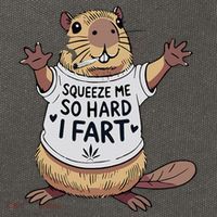 Funny Joke Squeeze Me So Hard I Fart Cotton Canvas Backpack
