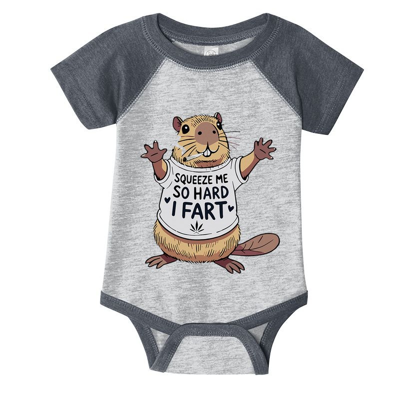 Funny Joke Squeeze Me So Hard I Fart Infant Baby Jersey Bodysuit