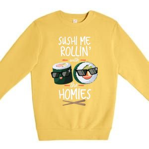 Funny Japanese Sushi Lover Gift Premium Crewneck Sweatshirt