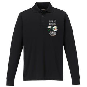 Funny Japanese Sushi Lover Gift Performance Long Sleeve Polo