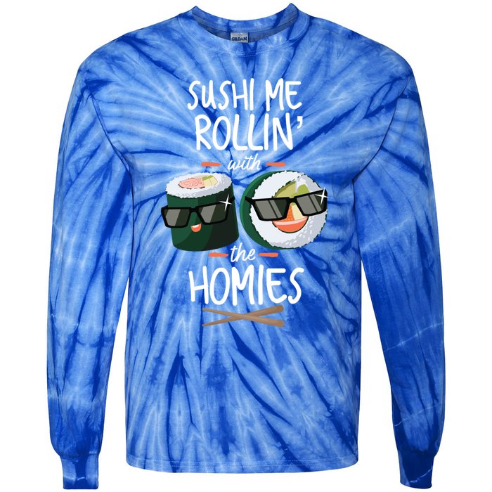 Funny Japanese Sushi Lover Gift Tie-Dye Long Sleeve Shirt