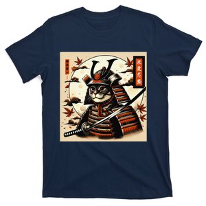 Funny Japanese Samurai Cat T-Shirt