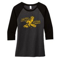 Funny Jesus Saves Hockey Religious Christian Goaltender Women's Tri-Blend 3/4-Sleeve Raglan Shirt