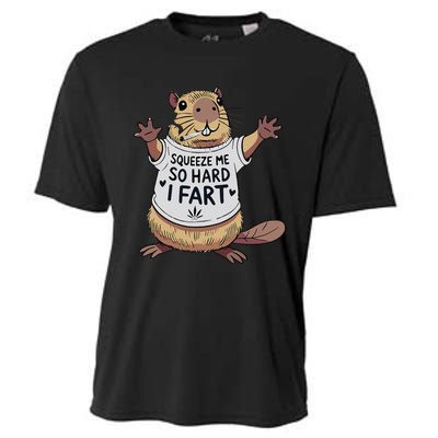 Funny Joke Squeeze Me So Hard I Fart Cooling Performance Crew T-Shirt