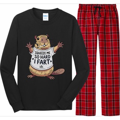 Funny Joke Squeeze Me So Hard I Fart Long Sleeve Pajama Set