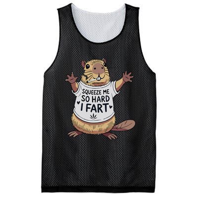 Funny Joke Squeeze Me So Hard I Fart Mesh Reversible Basketball Jersey Tank