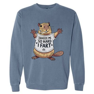 Funny Joke Squeeze Me So Hard I Fart Garment-Dyed Sweatshirt