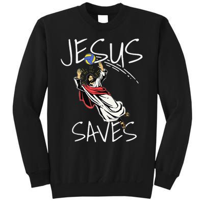 Funny Jesus Saves Volleyball Gift Volleyball Team Sweatshirt