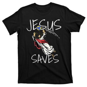 Funny Jesus Saves Volleyball Gift Volleyball Team T-Shirt