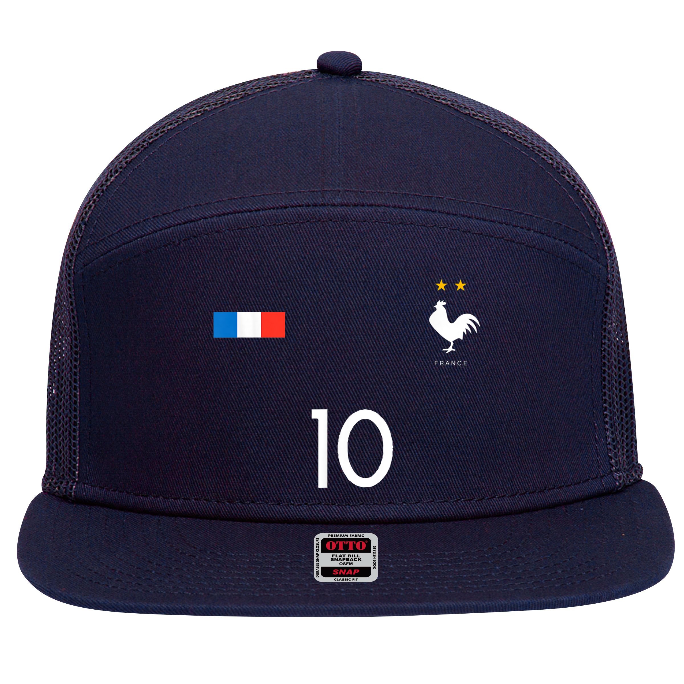 FRANCE JERSEY Soccer 7 Panel Mesh Trucker Snapback Hat